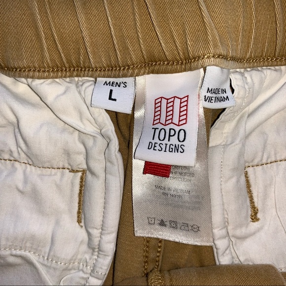 Men’s Topo Designs Tan khaki Mountain shorts Size Large - Picture 2 of 4